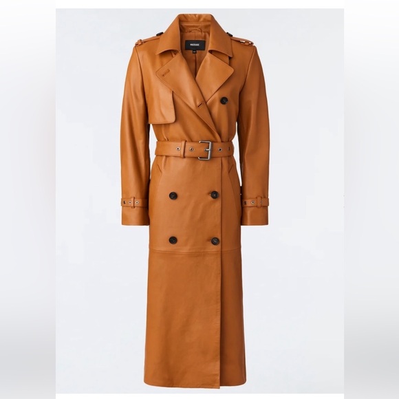 Mackage GAEL-Z Leather trench coat with belt - Picture 3 of 11